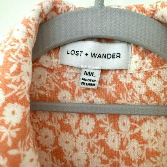 Lost + Wander Button Up Cover Up Dress M/L - Picture 3 of 3